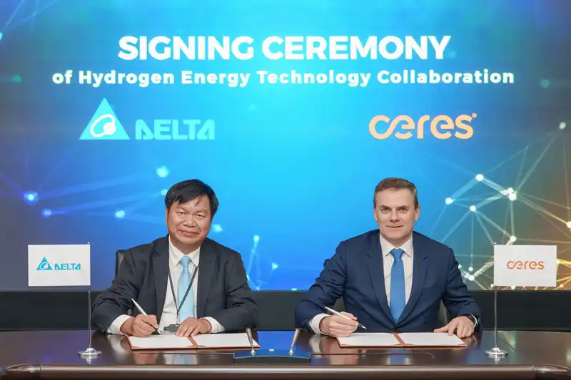 台達與 Ceres Power 簽訂長期氫能電池堆技術授權移轉合約