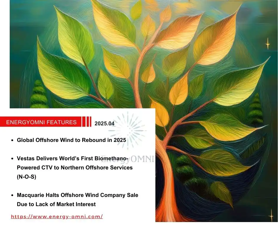 OMNI Features｜Global Offshore Wind to Rebound in 2025．'World's First' Biomethanol-Powered CTV Delivered to N-O-S, Chartered by Vestas．Macquarie Halts Offshore Wind Company Sale Due to Lack of Interest