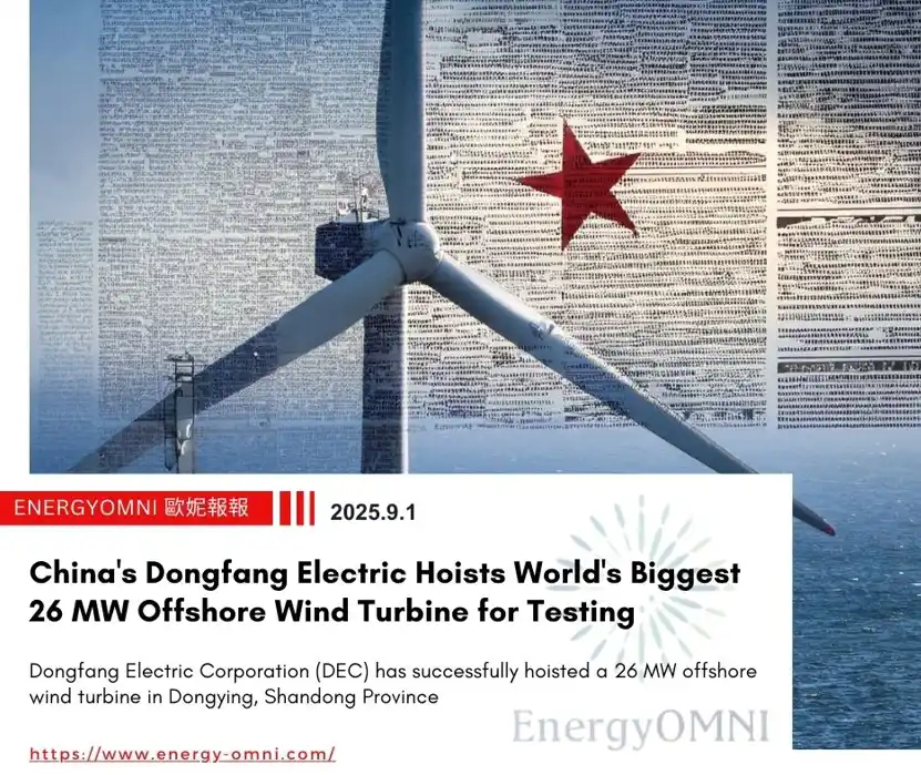 OMNI Features|China's Dongfang Electric Hoists World's Biggest 26 MW Offshore Wind Turbine for Testing